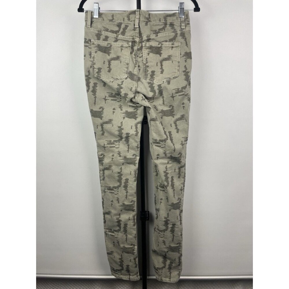 Free People Green Black Overdye Jacquard High Rise Skinny Jeans Size 29 - Picture 5 of 6